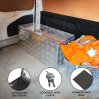 Aluminium Tool Box 70L Lockable Chest 2 Keys Trailer Truck Van Locker Boxes Storage Heavy Duty Checker Plate Rubber Base Liner & Seal Gas Struts Carry Case Large 28