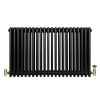 Traditional 4 Column Radiator & Valves - 600 x 1010mm - Black
