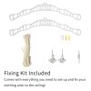 Clothes Airer Ceiling Pulley Maid Traditional Mounted Clothing Dryer 6 Lath Laundry Drying Rack Rail 2m White
