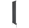 Flat Single Column Radiator & Valves - 1800mm x 560mm - Anthracite Grey