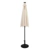 Round Picnic Table + Cream Parasol Bundle
