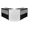 MonsterShop Emperor Retail Display Shop Counter Unit & Glass Showcase Cabinet Units Black/White