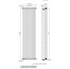 Traditional 2 Column Radiator - 1800 x 470mm - Raw Metal