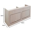 Campervan Overhead Cabinet 2 Door Top Locker Central Divider Camper Van Furniture Storage Lightweight Solid Birch Plywood Unpainted Soft Close Hinges Push Button Locks Pre Drilled Holes Fixing Kit