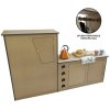 Camper Van Kitchen Furniture Motorhome Unit Pod for VW T4 LHD Transporter Built in Campervan Caravan MDF Storage Cupboards Wardrobe with 4 Space Wine Rack & Aluminium Rail Pre-Drilled Fixing Holes
