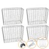 Monster Shop Gabion Baskets Galvanised Steel Cages Stone Mesh Wire Outdoor Basket Spiral Retaining Wall Planter Garden / 100 x 95 x 30cm / 4 Pack