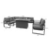 Aluminium 7 Seater Garden Furniture Set With Fire Pit