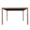 Wood Effect Aluminium Pergola 4m x 3m