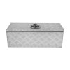 Aluminium Tool Box 35L Lockable Chest 2 Keys Trailer Truck Van Locker Boxes Storage Heavy Duty Checker Plate Rubber Base Liner & Seal Gas Struts Carry Case Small 26