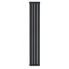 Flat Single Column Radiator - 1800 x 280mm - Black