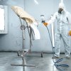 Rotating Paint Panel Stand Large Panelstand Rack Body Shop Car Repair Garage Mobile Wheels 180 Degree Rotation 300kg Load Capacity 6 Arms 4 x Hooks & 2 x Extra Long Bars Stable Sturdy Steel Silver