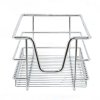 KuKoo 3 x Kitchen Pull Out Soft Close Baskets, 300mm Wide Cabinet, Slide Out Wire Storage Drawers