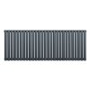 Oval Single Column Radiator - 600 x 1620mm - Anthracite Grey