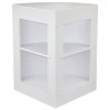Curved Corner Shop Retail Counter Cabinet Showcase Display Till Cash Desk Retail White CM60