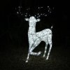 Outdoor Reindeer Christmas Light Up Decorations Standing Stag Garden Xmas Decoration Figure with 200 Cool White LED Lights Indoor Outdoor Use