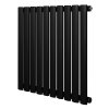 Oval Single Column Radiator - 600 x 600mm - Black