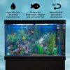 MonsterShop Fish Tank Aquarium & Starter Accessories, Black Cabinet, Natural Gravel, 300L 4ft