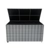 Rattan Cushion Storage Box 700L - Grey