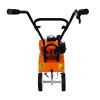 Petrol Cultivator Rotavator Cordless Garden Tiller 52CC 1.65kW 9000RPM 3HP 2 Stroke 1.2L Tank 4 Steel Blades 30cm Working Width 20cm Depth Portable Lawn Soil Digging Weed Removal FREE PPE & Tool Kit