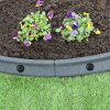 Flexible Lawn Edging Garden Border Grass Pathways Path Edge Vegetable Plot Flowerbed Raised Borders Rubber Artificial Grass Grey | Pack of 20 x 1.2m