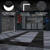 Vented Modular Interlocking Flooring Tiles & Edges 165 Grey & 60 Black Double Garage Heavy Duty Floor Mat Showroom Workshop Outdoor Polypropylene Anti Slip Weather Resistant Drainage 6m x 6m 36m2