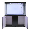 MonsterShop Fish Tank Aquarium & Starter Accessories, Black Cabinet, Blue Gravel, 4ft, 300L