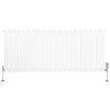 Flat Single Column Radiator & Valves - 600mm x 1400mm - White