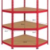 Z-Rax Corner Racking Garage Shelving / 90cm x 183cm x 45cm Storage Racking Unit / 5 Shelves MDF & Steel / 1325kg capacity / 265kg per shelf