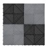 Vented Modular Interlocking Flooring Tiles & Edges 90 Black & 30 Grey Single Garage Heavy Duty Floor Mat Showroom Workshop Outdoor Polypropylene Anti Slip Weather Resistant Drainage 3.2m x 6m 19.2m2