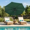 LED Tilt Parasol 2.7m With Tilt Base - Green