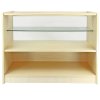 MonsterShop Gemini Retail Display Shop Counters Set & Glass Showcase Cabinet Units, Maple