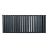 Oval Column Radiator 600mm x 1440mm Modern Designer Double Panel Central Heating Heater Matt Anthracite Grey Carbon Steel Horizontal Kitchen Living Room FREE Cleaning Brush Fixing Kit & Brackets