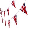 2 x Union Jack Flag Bunting - 10m Durable Fabric - British Decor, Perfect for Indoor/Outdoor Events, Royal Celebrations & National Holidays