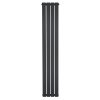 Flat Single Column Radiator - 1600 x 280mm - Anthracite Grey