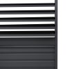 Aluminium Pergola With Anthracite Blinds & 2 Shutter Panels - 3m x 3m
