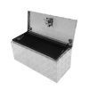 Aluminium Tool Box 70L Lockable Chest 2 Keys Trailer Truck Van Locker Boxes Storage Heavy Duty Checker Plate Rubber Base Liner & Seal Gas Struts Carry Case Large 28