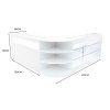 Demeter LED Shop Counter Set K1500, B1500 & LM60 - White