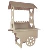 KuKoo Mini Candy Cart, Wedding Favours Sweet Stall Birthday Christening, MDF Table Wood Stand