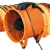 Dust Extractor Ventilation Fan 300mm Portable 6m Duct Hose Workshop Fume Air Blower Industrial PVC Ducting Ventilator