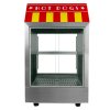 Hot Dog Steamer Cooker Electric Warmer Stainless Steel Machine Commercial Sliding Glass Doors Removable Solid Shelf 2 Grated Trays Adjustable Thermostat 30C - 110C 2000W FREE Tongs 3 Sauce Bottles
