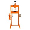 Hydraulic Shop Press 20 Ton Tonne 20,000kg Bench Mount Heavy Duty Steel Detachable Pressure Gauge Hand Pump Adjustable 0-1015mm Vertical Work Area Workshop Garage FREE Tool Set 8 Mandrels & 1 Adapter