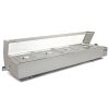 KuKoo Wet Well Catering Bain Marie Food Warmer Display, 4 Pan, 1/2 GN, 1.5kW, Stainless Steel