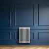 Traditional 4 Column Radiator & Valves - 600 x 425mm - White