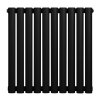 Oval Single Column Radiator - 600 x 600mm - Black
