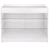 MonsterShop Capricorn Shop Counter Cabinets & Retail Display Glass Showcase Set, Brilliant White Melamine MDF