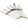 Clothes Airer Ceiling Pulley Maid Traditional Mounted Clothing Dryer 6 Lath Laundry Drying Rack Rail 1.2m Black