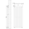 Flat Single Column Radiator - 1600 x 700mm - Anthracite Grey