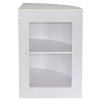 Curved Corner Shop Retail Counter Cabinet Showcase Display Till Cash Desk Retail White CM60