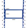 Combi Spray Drying Rack Trolley 2 Way Connector Joining Kit Extender Blue Powder Coated Steel Workshop Industrial Spray Paint Shop DIY 4 x FREE Hand Bolts