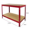 Work Bench Garage Table / Metal Storage Shelving DIY Tools Heavy Duty Workbenches Workshop Shed / 2 Shelves 90cm x 120cm x 60cm